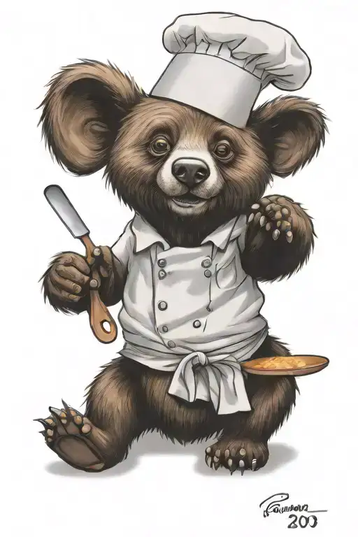 A Sarcastic Cheeky Bear Who Is A Chef