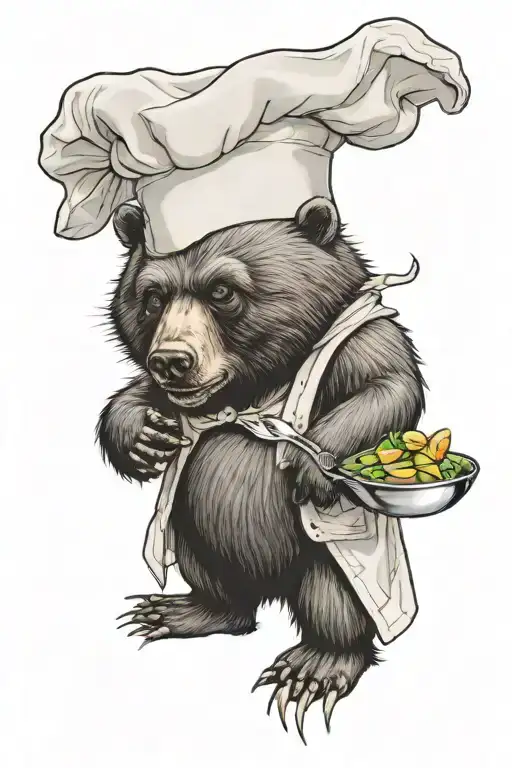 A Sarcastic Cheeky Bear Who Is A Chef