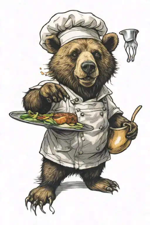 A Sarcastic Cheeky Bear Who Is A Chef