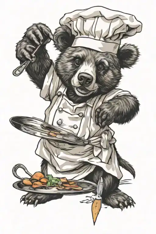 A Sarcastic Cheeky Bear Who Is A Chef