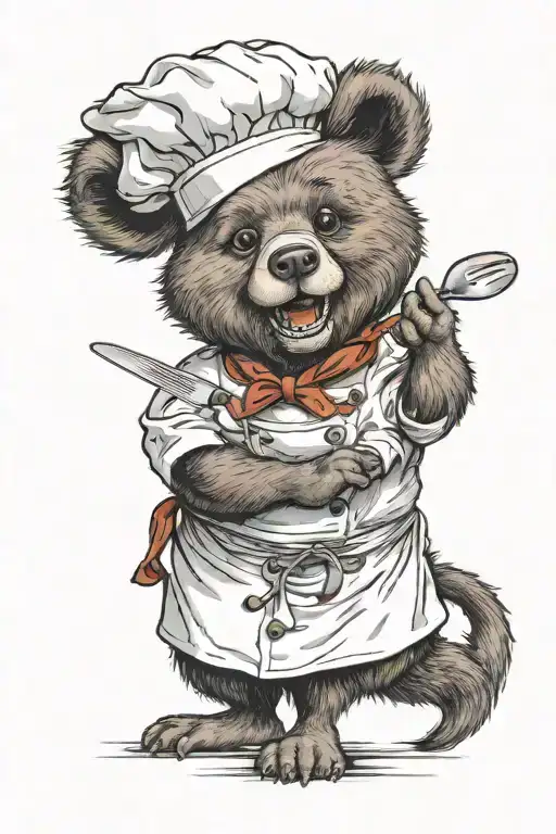 A Sarcastic Cheeky Bear Who Is A Chef