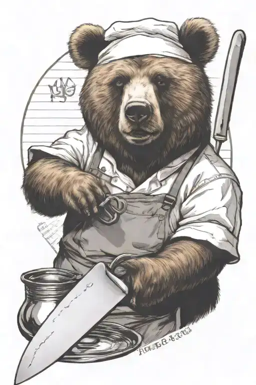 A Sarcastic Cheeky Bear Who Is A Chef