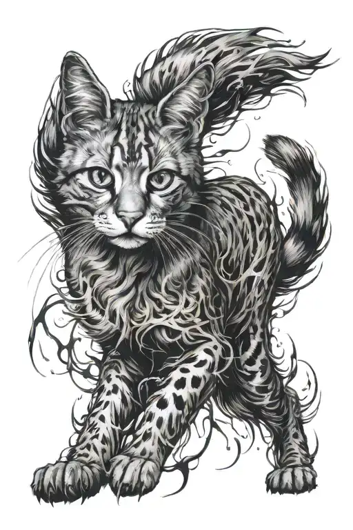 Wild Cat With Harry Potter Patronus Effect