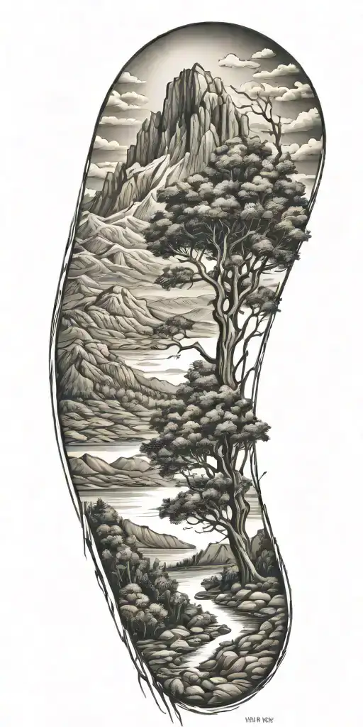 Trees And Mountains Rising Phoenix