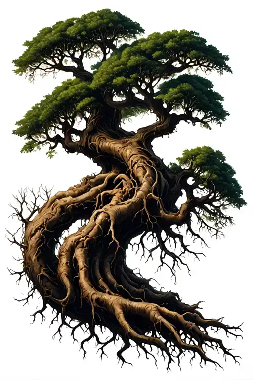 Poison Tree With Roots And No Leaves Intertwined