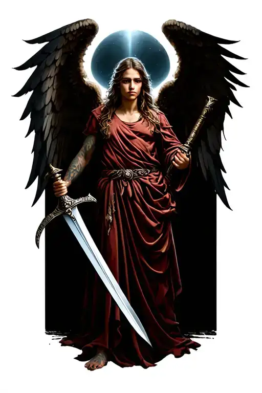 Angel Holding A Sword