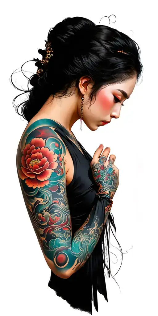 Oriental Full Arm Sleeve Inspired