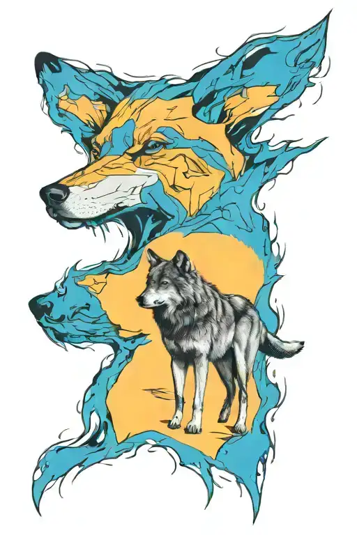 Wolf Alone Man Standing Near