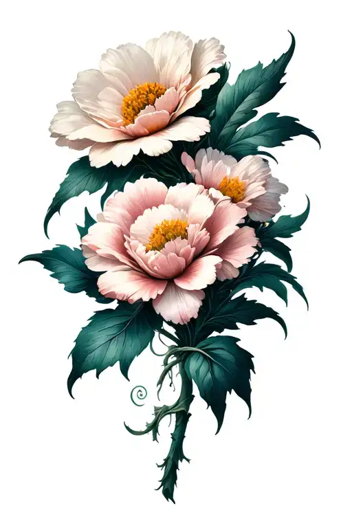 Flowers Intertwined Symbolizing