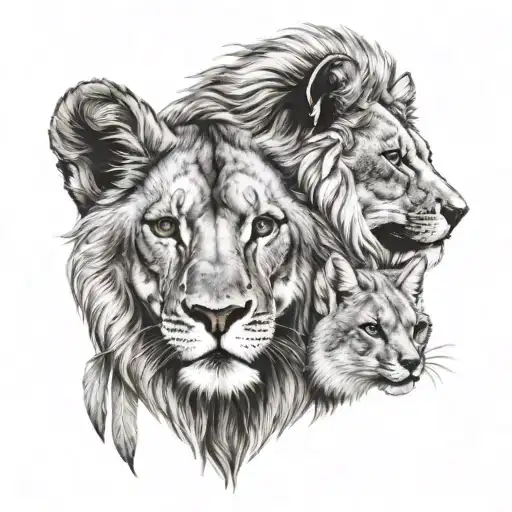 Lion And Fox Looking