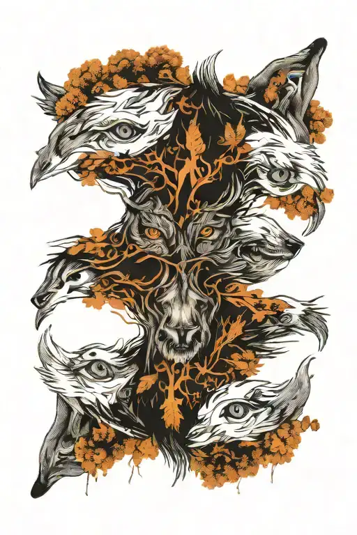 Wolf Blue Eyes Forest