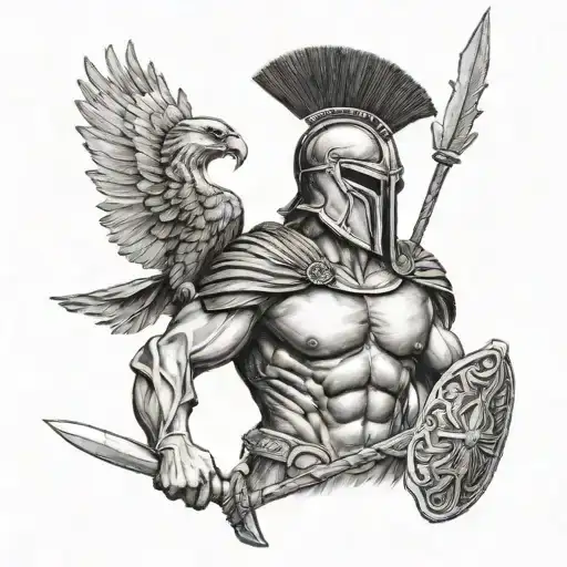 Spartan With Eagle