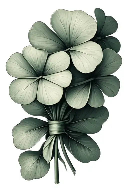 4 Leaf Clover Bouquet Tied