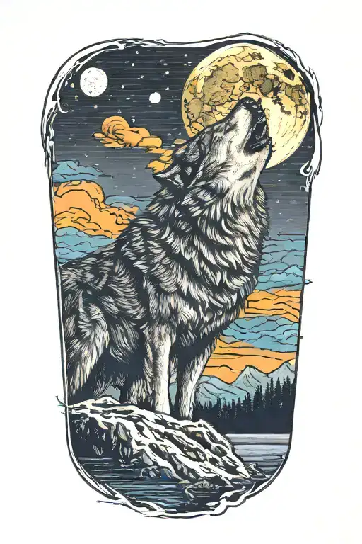 Wolf Howling At The Moon