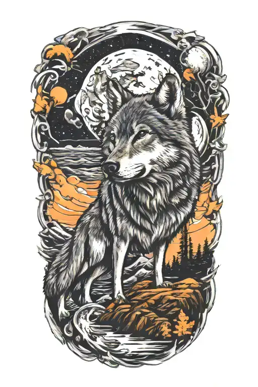 Wolf Howling At The Moon