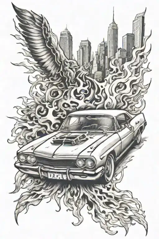 Car Burn Out Perspective Change