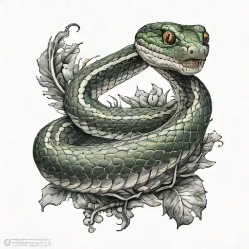 Snake In The Shape Of The Number Five