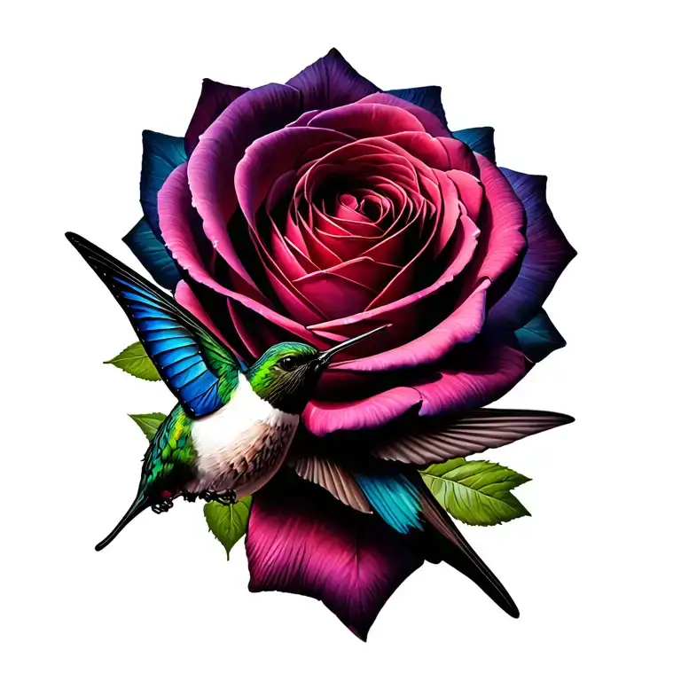 Hummingbird Rose Butterfly