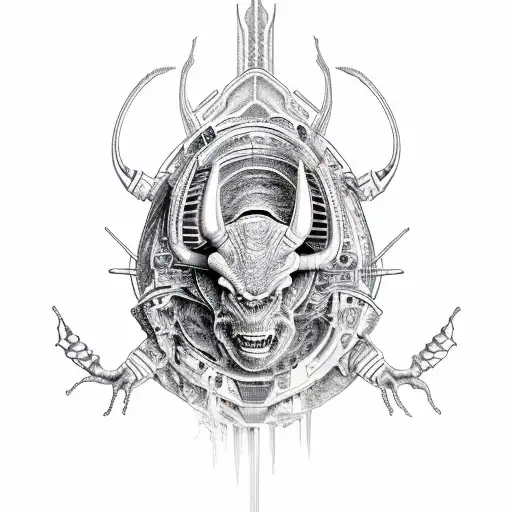 Alien Riding A Bull On The Moon