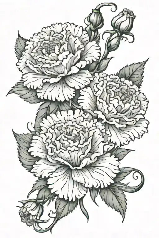 Flower Carnations Time To Time Symbol Of Karma Intertwined