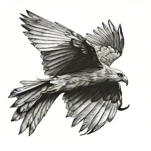 Bird Flying Toward Hair Line