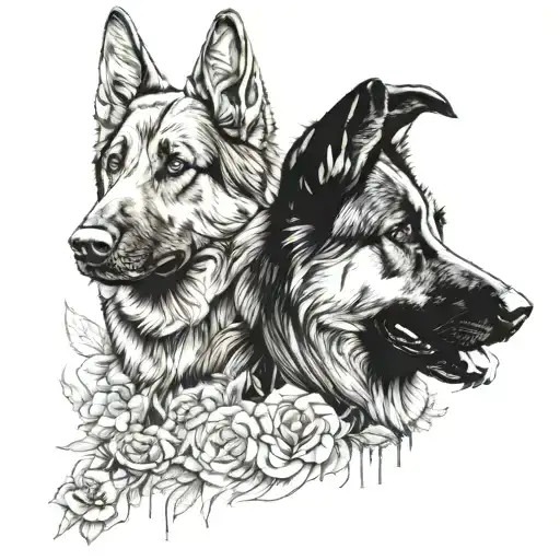 Kawasaki Vulcan And German Shepherd