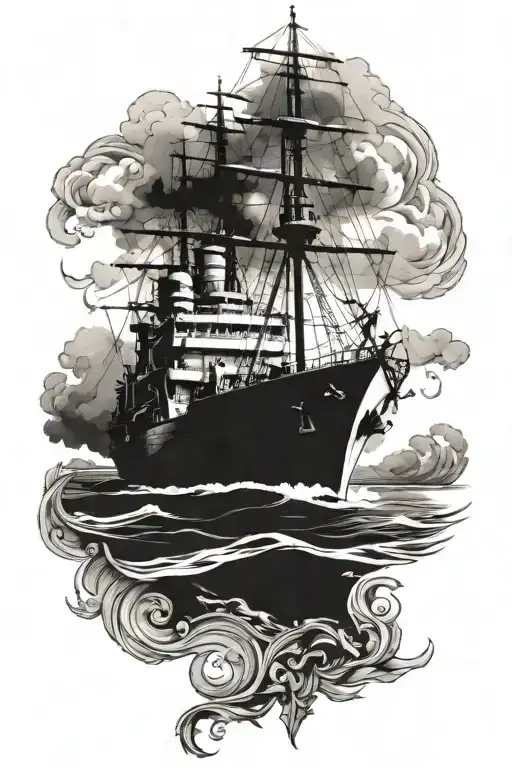 Nautical Us Navy Ship Sailing