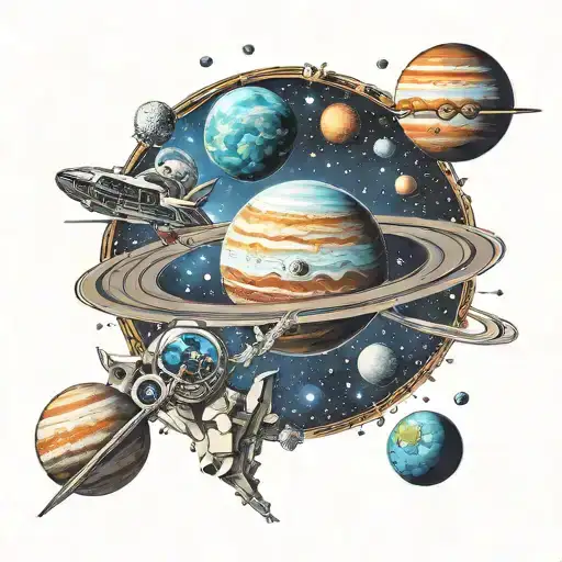 Space Surrounded By Planets
