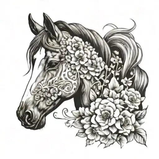 Horse Floral