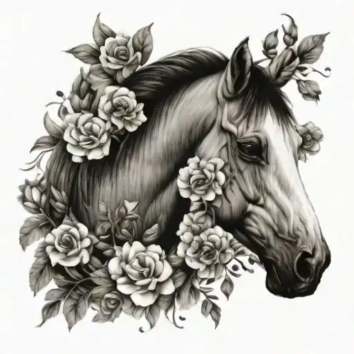 Horse Floral