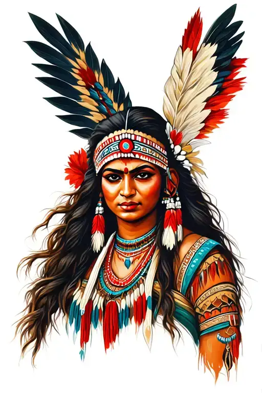 Red Indian Woman