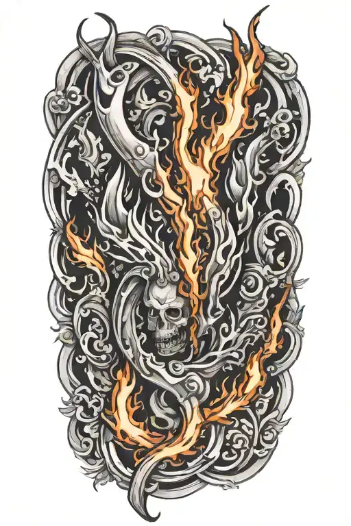 Fire Flames Left Arm