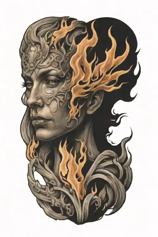 Fire Flames Left Arm