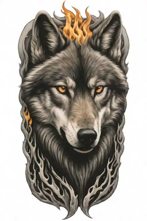 Wolf Fire Flames All