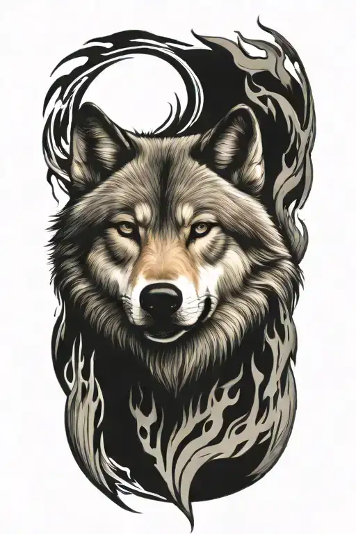 Wolf Fire Flames All