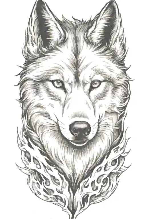 Wolf Fire Flames All