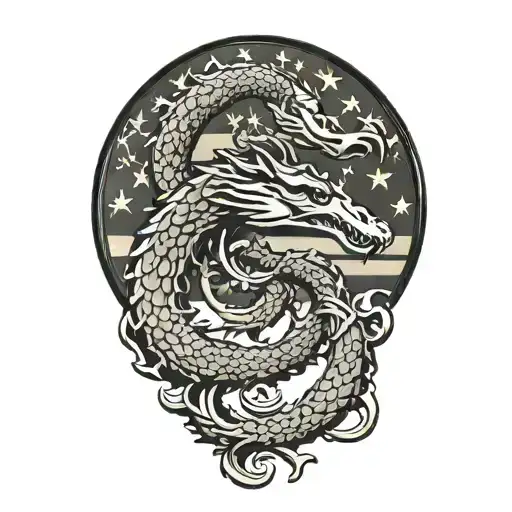 Gadsden Flag Formed By Guns