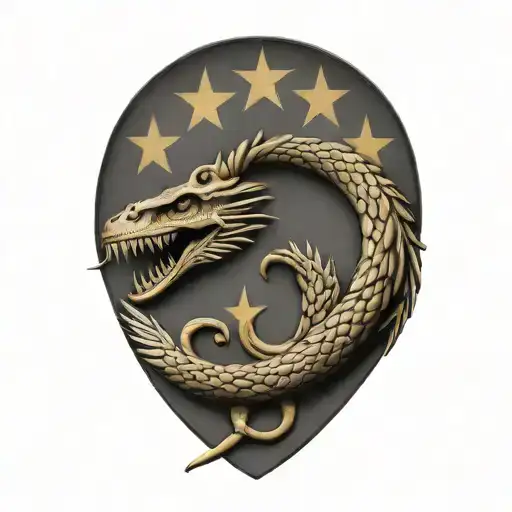 Gadsden Flag Formed By Pistols