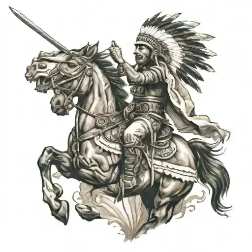 Indian Warrior Riding