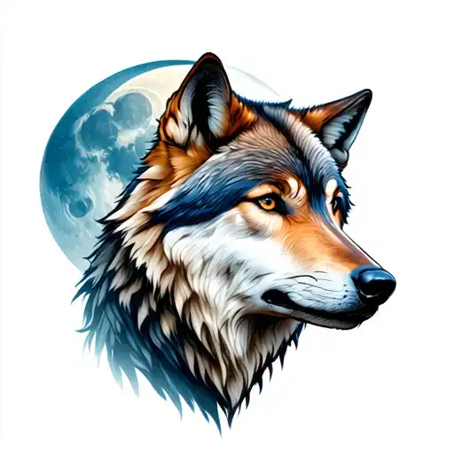 Wolf Wood Moon