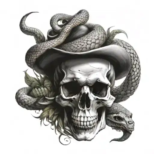 Skull And Snake