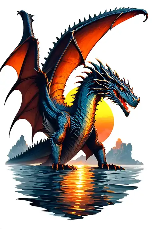 Drogon And Sun Rising