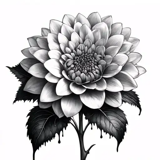 Water Spill Black Dahlias