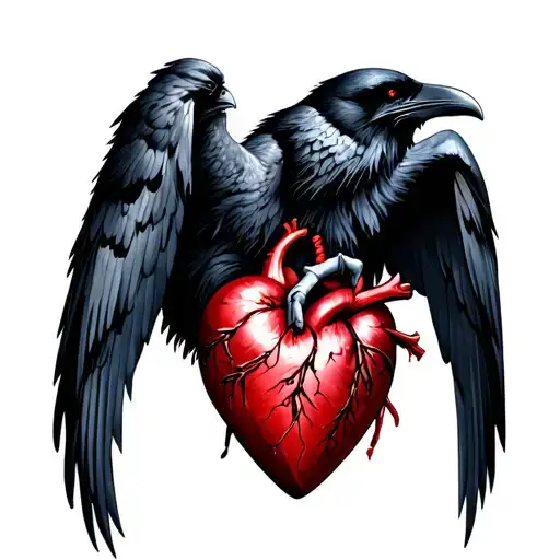 Grim Reaper Sacred Heart Raven