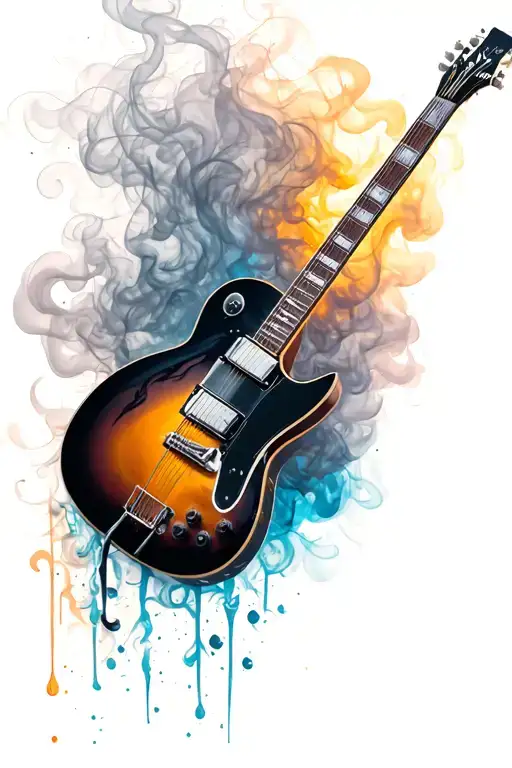 Guitar In Smoke Rising