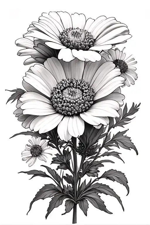 Marigold And Cosmos Flowers