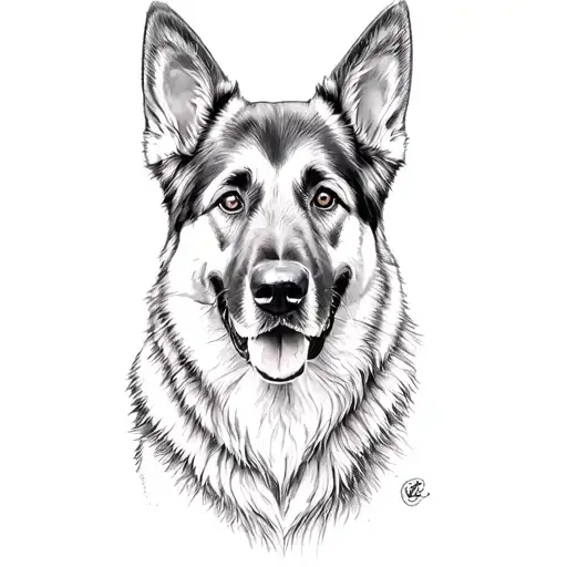 A German Shepherd Dog