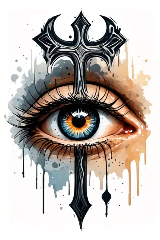 Eye With Cross In It