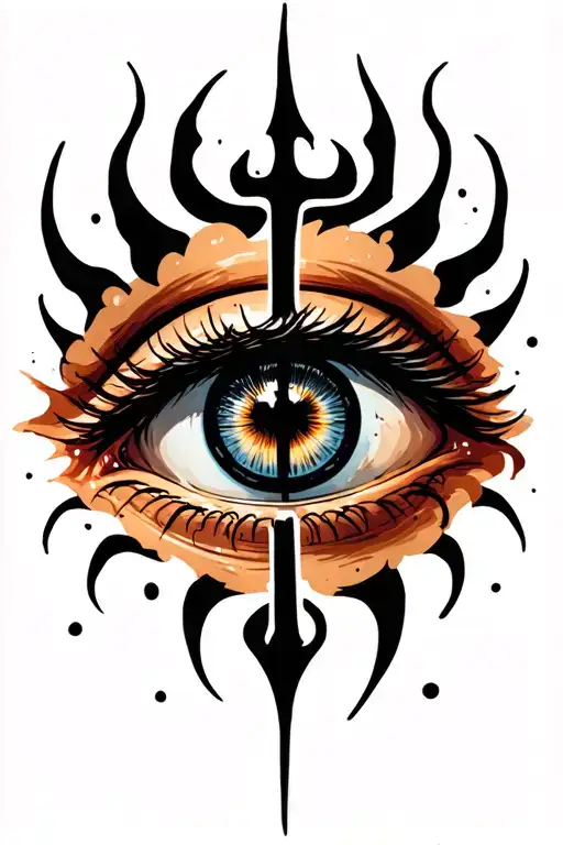 Eye With Cross In It