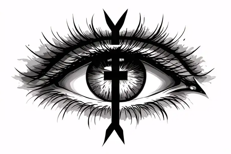 Eye With Cross In It